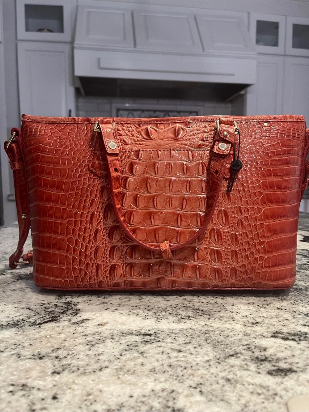 Brahmin Satchel Handbag - Burnt Orange